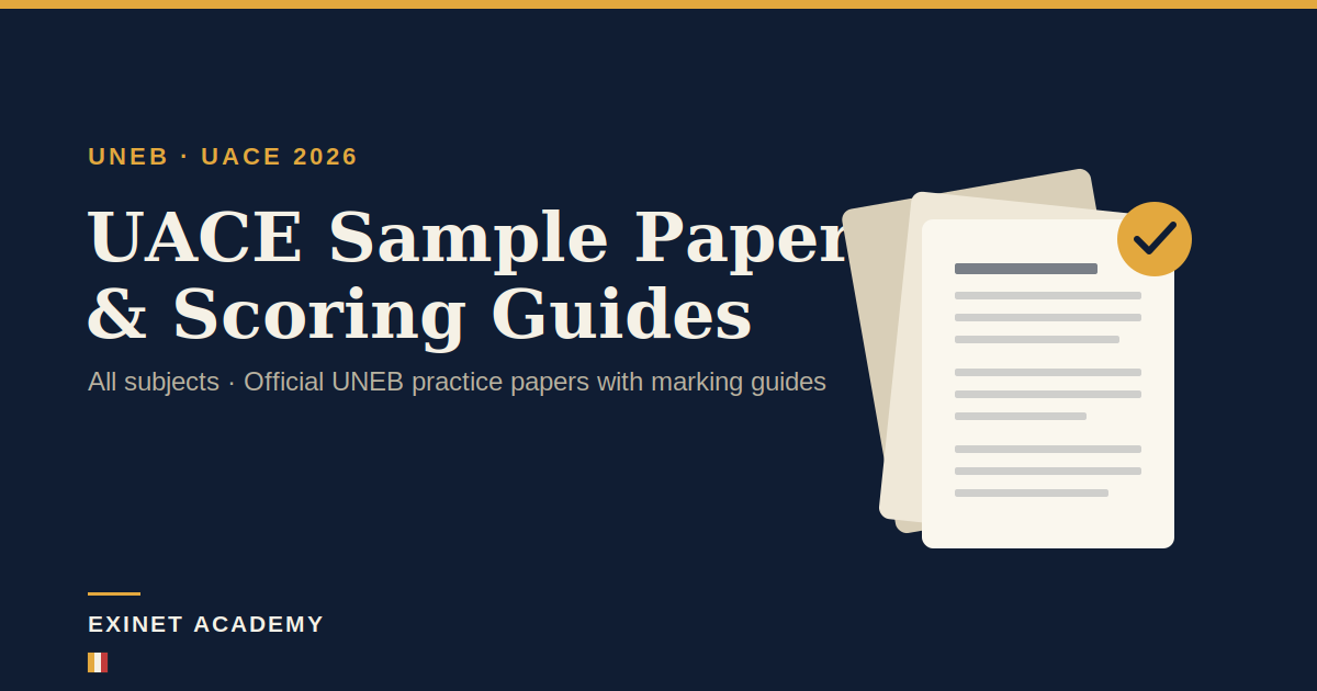 2026 UACE UNEB sample papers and scoring guides download