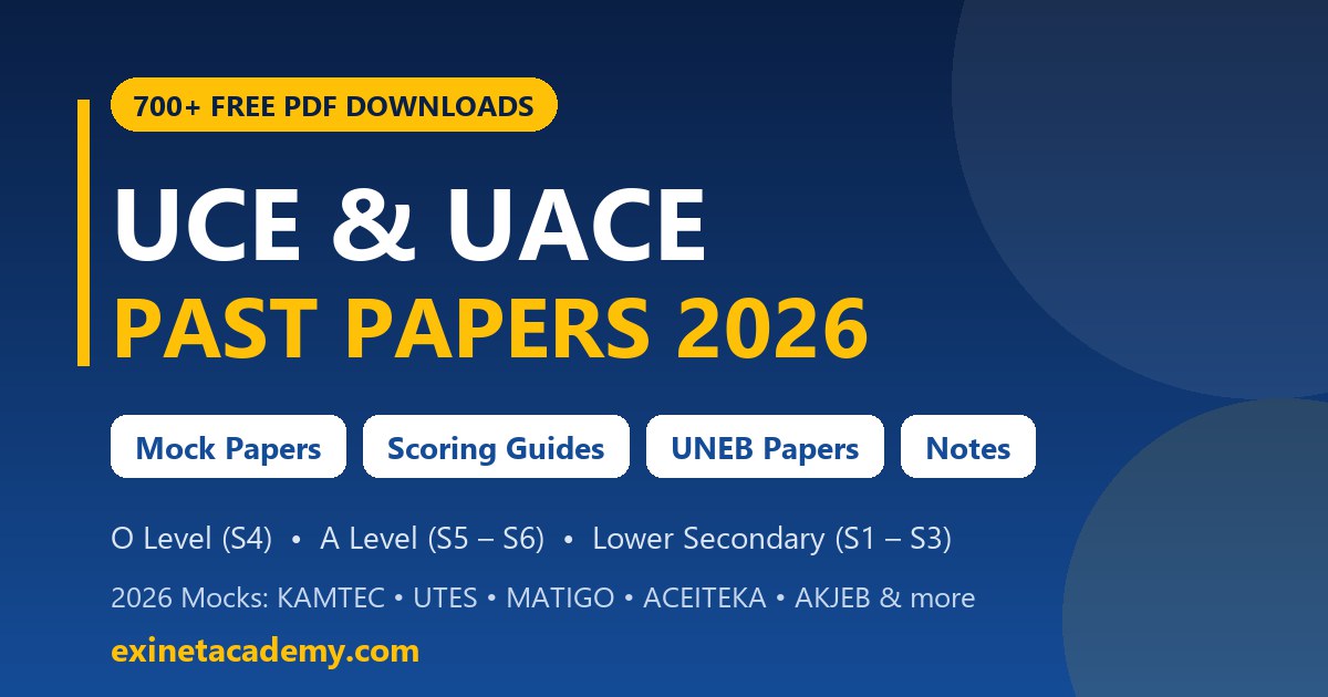 UCE and UACE past papers